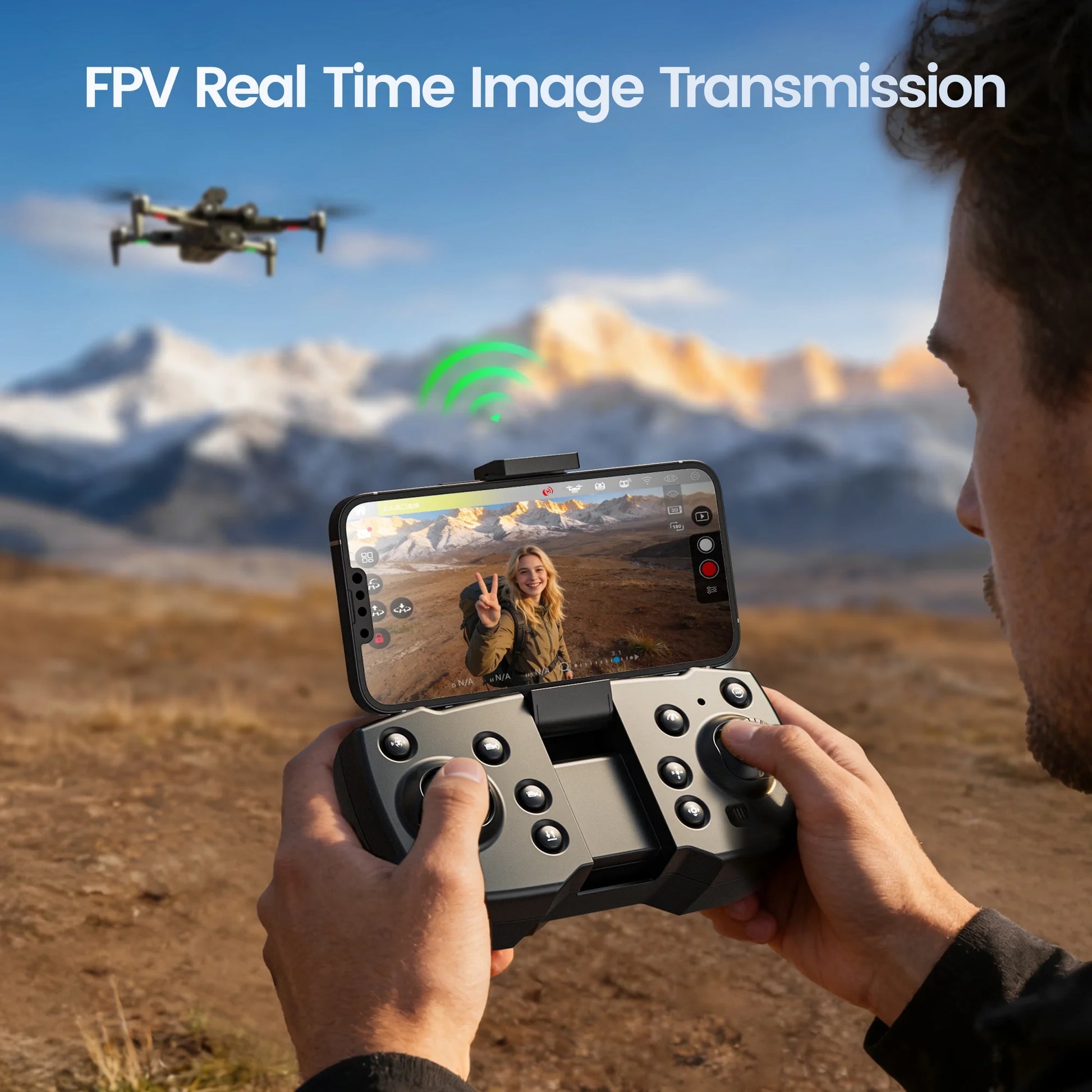 F167 Drone with Camera, Obstacle Avoidance, Brushless Motor, Optical Flow Sensor, 2 Batteries, Black