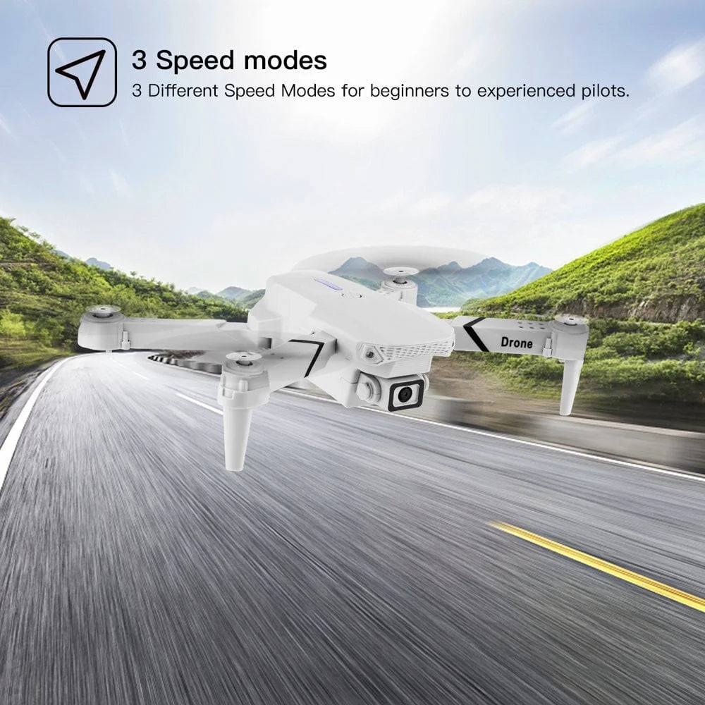 Drone with 4K HD Dual Cameras for Adults and Kids, RC Quadcopter with 2 Batteries, FPV Foldable Drone with Headless Mode/3D Flips, Gray