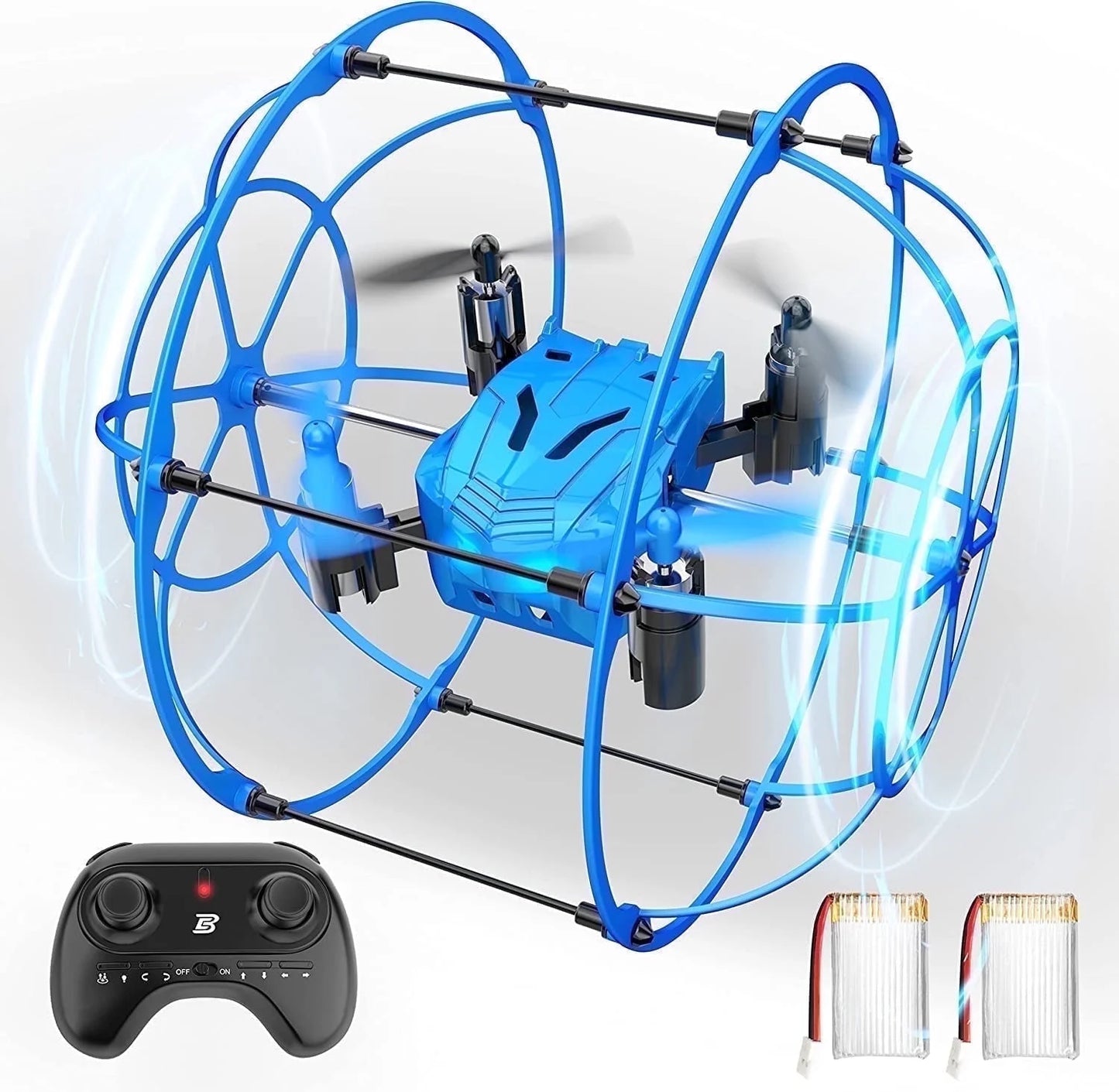 Mini Drone for Beginners with 360° Flips, LED Lights & 2 Batteries, Indoor & Outdoor Flying Toy for Boys and Girls