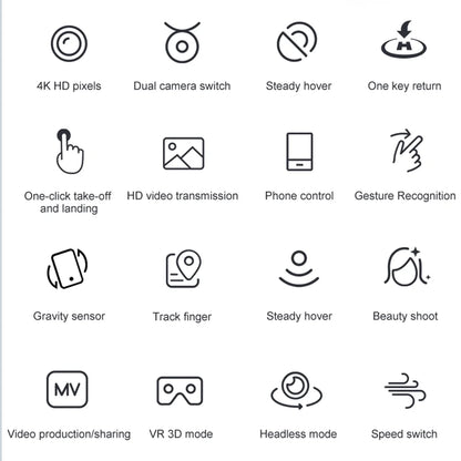 Professional 4DRC Mini Selfie Drone WIFI FPV Dual HD Camera Foldable Quadcopter